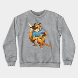 Excited Gamer Fox Crewneck Sweatshirt